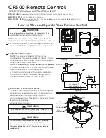 Fanimation CR500 Specification And Instruction Sheet preview