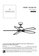 Предварительный просмотр 1 страницы Fanimation Doren FP8533 Series Manual