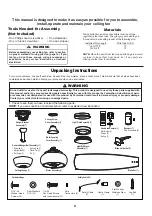 Предварительный просмотр 4 страницы Fanimation Doren FP8533 Series Manual