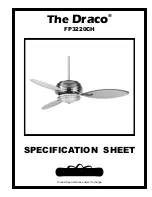 Fanimation Draco FP3220CH Specification Sheet предпросмотр