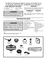 Предварительный просмотр 3 страницы Fanimation Edgewood TF971 Series Owner'S Manual