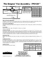 Preview for 2 page of Fanimation Enigma FP2120 Series Specification Sheet