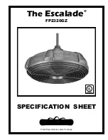 Fanimation Escalade FP2320GZ Specification Sheet preview