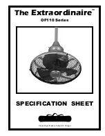 Fanimation Extraordinaire OF110 Series Specification Sheet preview