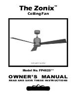 Предварительный просмотр 1 страницы Fanimation FP4620 Series The Zonix Owner'S Manual