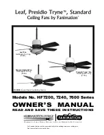 Preview for 1 page of Fanimation HF7200 Series Owner'S Manual