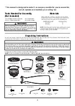 Preview for 4 page of Fanimation KLINCH FPS7681 Series Assembly Instructions Manual