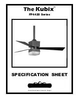 Fanimation Kubix FP4420 Series Specification Sheet preview