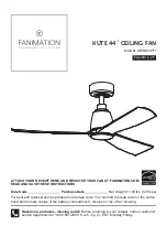 Fanimation KUTE 44 FPD8547BSBL Manual предпросмотр