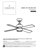 Предварительный просмотр 1 страницы Fanimation Kwad 44 FP7644 Series Manual