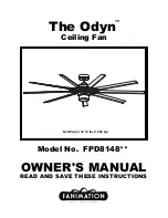 Fanimation Odyn FPD8149BN Owner'S Manual preview