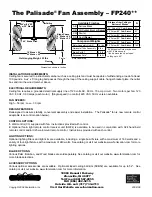 Preview for 2 page of Fanimation Palisade FP240 Series Specification Sheet