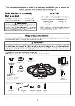 Preview for 4 page of Fanimation Showroom OBVI FP3050 Series Manual