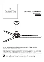 Fanimation SPITFIRE MAD6721 Series Manual preview
