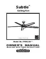 Fanimation Subtle Owner'S Manual preview