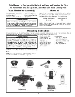 Preview for 3 page of Fanimation The Air Shadow FP820CH Owner'S Manual