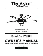 Fanimation The Akira FP8000OB Owner'S Manual preview