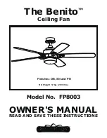 Fanimation The Benito FP8003 Owner'S Manual preview