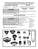 Preview for 4 page of Fanimation The Camhaven FP8095 Series Owner'S Manual