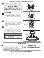 Preview for 34 page of Fanimation The Camhaven FP8095 Series Owner'S Manual