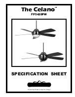 Fanimation The Celano FP5420PW Specification Sheet preview