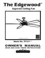 Fanimation The Edgewood TF721 Series Owner'S Manual preview