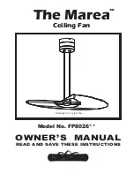 Fanimation The Marea FP8026 Owner'S Manual preview