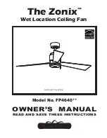 Preview for 1 page of Fanimation The Zonix FP4640 Owner'S Manual