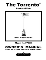 Preview for 1 page of Fanimation Torrento FP920 Series Owner'S Manual