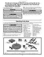 Preview for 3 page of Fanimation Torrento FP920 Series Owner'S Manual