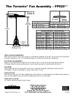 Preview for 2 page of Fanimation Torrento FP920 Series Specification Sheet