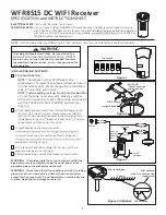 Preview for 1 page of Fanimation WFR8515 Specification And Instruction Sheet