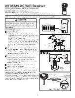 Fanimation WFR8520 Specification And Instruction Sheet preview