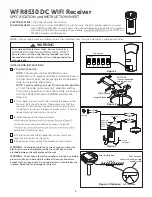 Fanimation WFR8530 Specification And Instruction Sheet preview