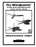 Preview for 1 page of Fanimation Windpointe MA7300 Specification Sheet