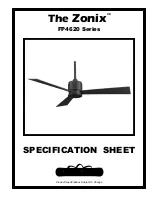 Fanimation Zonix FP4620 Series Specification Sheet предпросмотр