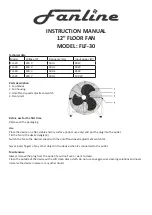 Предварительный просмотр 1 страницы Fanline FLF-30 Instruction Manual