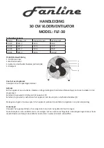 Preview for 3 page of Fanline FLF-30 Instruction Manual