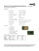 Preview for 1 page of Fanstel BT600 Series User Manual