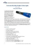 Fantasea BlueRay Radiant Video Light Instruction Manual preview