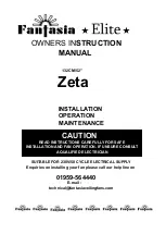 Предварительный просмотр 1 страницы Fantasia Elite Zeta Owner'S Instruction Manual