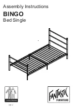 fantastic furniture BINGO Bed Single Assembly Instructions предпросмотр