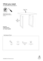 Preview for 4 page of fantastic furniture Bridge Dining Table Manual