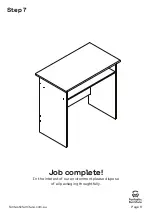 Preview for 8 page of fantastic furniture Buzz Student Desk Manual