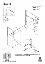 Предварительный просмотр 13 страницы fantastic furniture Cabin King Single Loft Bed Manual