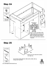 Предварительный просмотр 22 страницы fantastic furniture Cabin King Single Loft Bed Manual