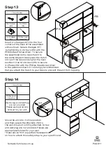 Предварительный просмотр 11 страницы fantastic furniture COMO DESK HUTCH Manual