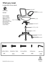 Предварительный просмотр 4 страницы fantastic furniture COSMO Office Chair Manual