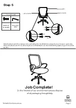 Предварительный просмотр 7 страницы fantastic furniture COSMO Office Chair Manual