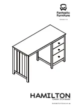 fantastic furniture HAMILTON Desk 3 Drawer Manual предпросмотр